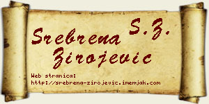 Srebrena Zirojević vizit kartica